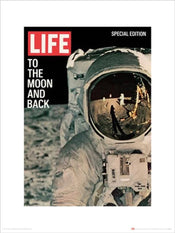 Kunstdruk Time Life Life Cover to the Moon and Back 30x40cm