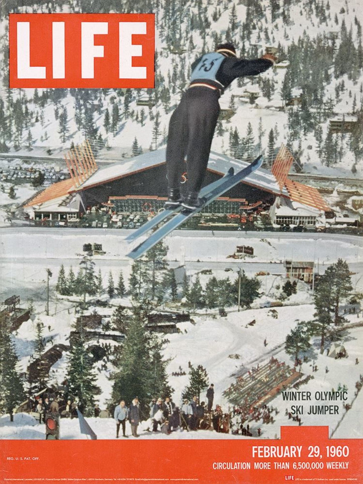 Kunstdruk Time Life Olympic Ski Jumper 30x40cm