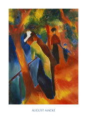 Kunstdruk August Macke - Strada soleggiata 60x80cm