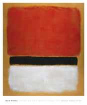 Kunstdruk Mark Rothko - Untitled Red, Black, White on Yellow, 1955 71x86.5cm