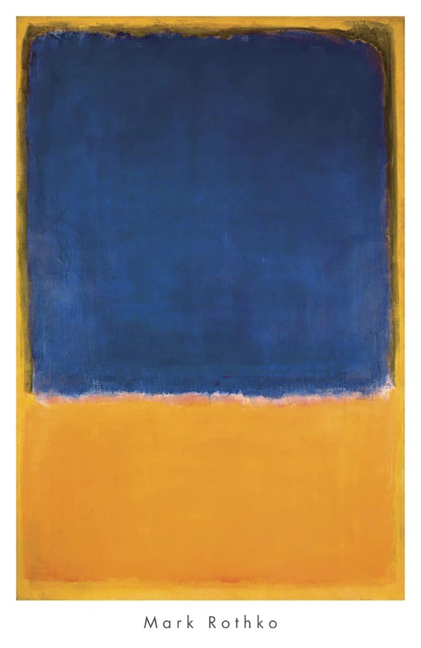 Kunstdruk Mark Rothko - Untitled, 1950 Blue, Yellow 65.8x101.5cm