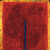 Kunstdruk Ralf Bohnenkamp - Contrasting Red 98x98cm