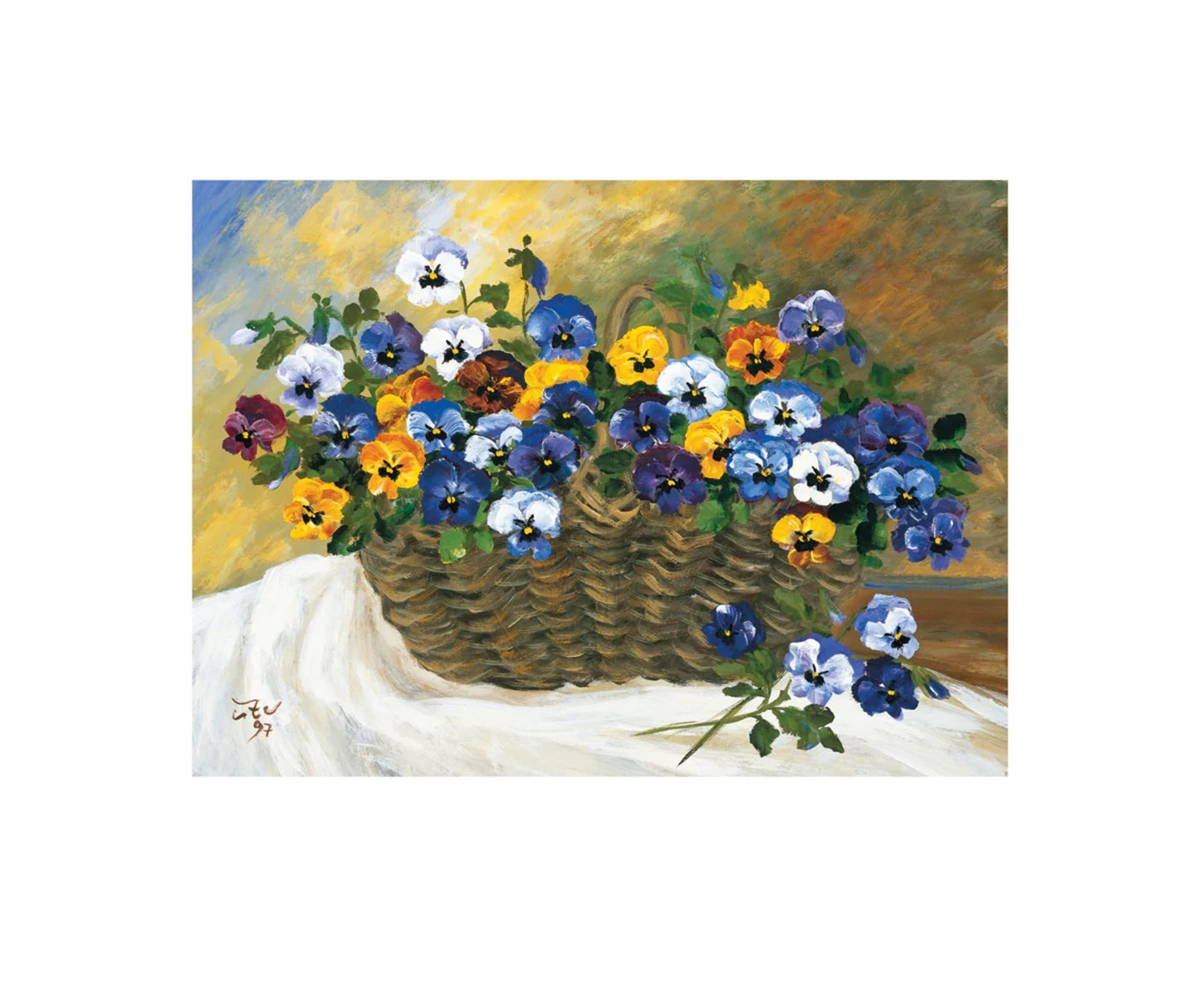 Kunstdruk Ute von der Wehl - Bunt gemischt 50x42cm