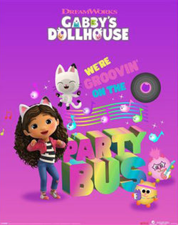 Poster Gabbys Doll House Party Bus 40x50cm