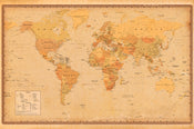 Poster Harper Collins Antique World Map 21 91,5x61cm