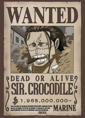 Poster One Piece Wanted Crocodile Wano 38x52cm