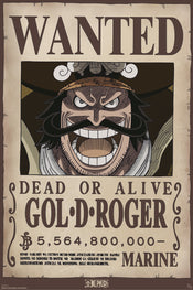 Poster One Piece Wanted Gol .D. Roger 61x91,5cm