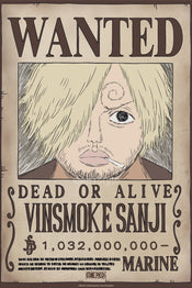 Poster One Piece Wanted Sanji Wano 38x52cm
