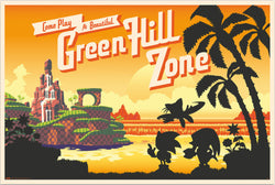 Poster Sonic the Hedgehog - Come Play at Beautiful Green Hill Zone 91,5x61cm