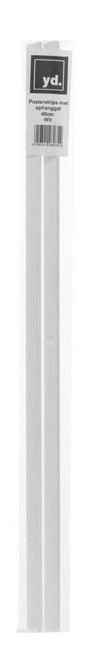 Posterhanger 40cm Wit - Posterstrips met Ophanggat