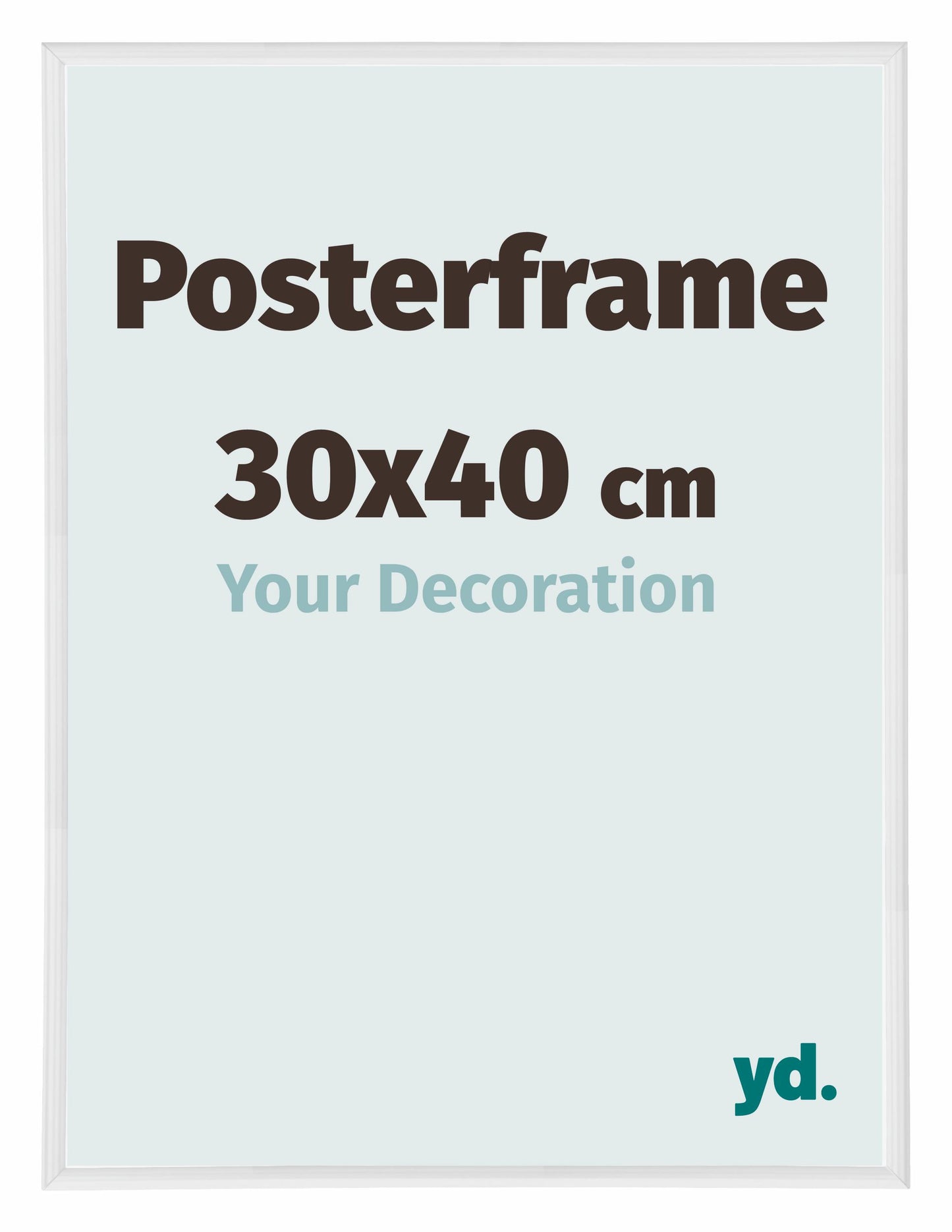 Posterkader 30x40cm Wit Hoogglans Kunststof Paris