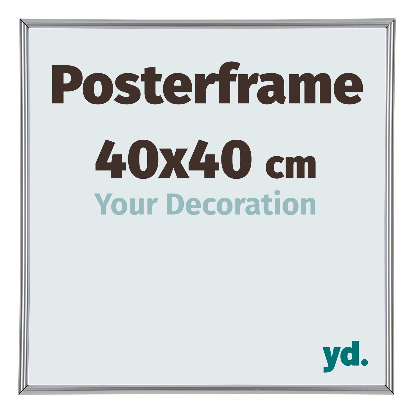 Posterkader 40x40cm Zilver Hoogglans Kunststof Paris
