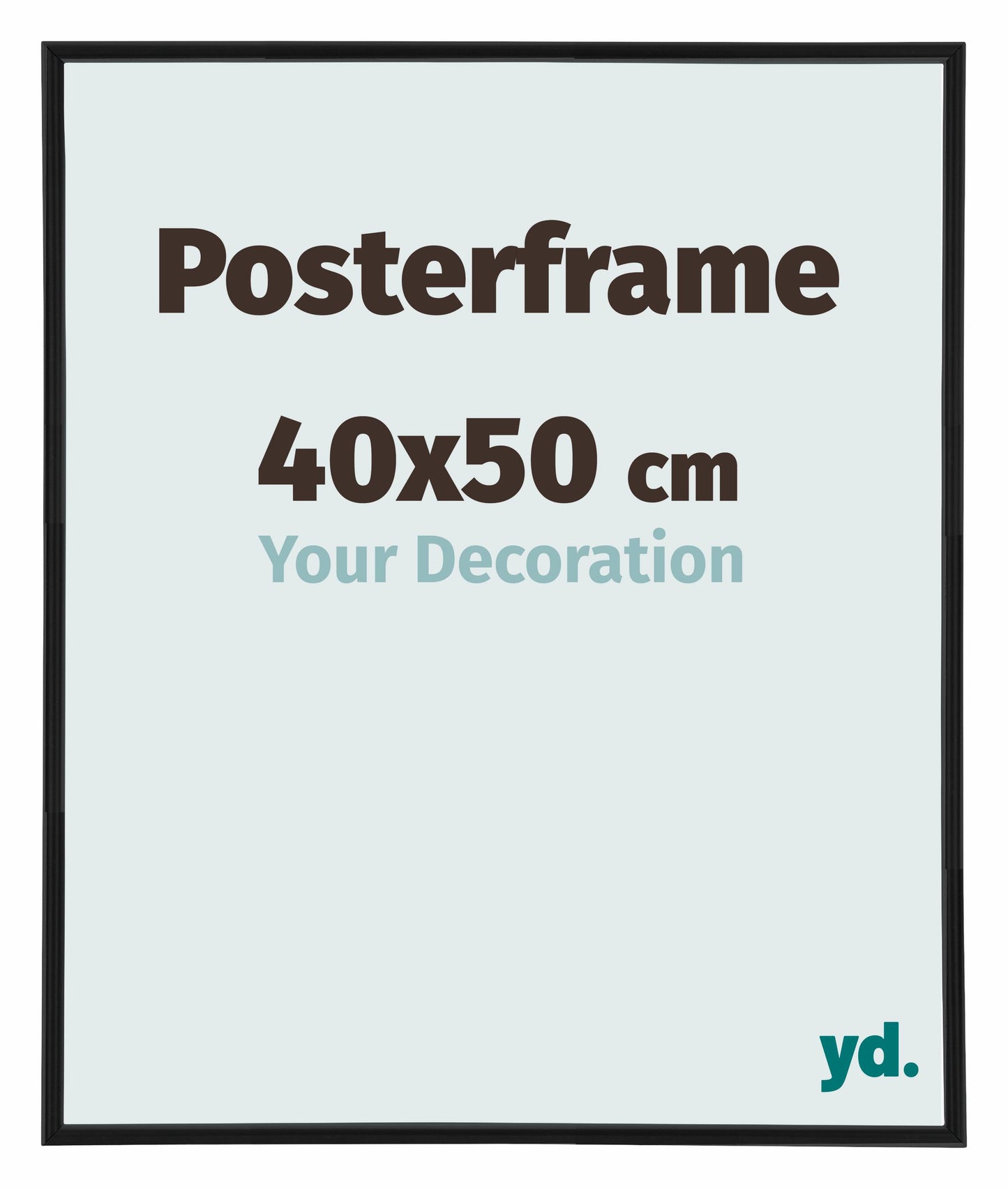 Posterkader 40x50cm Zwart Mat Kunststof Paris