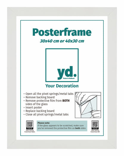 Posterkader 30x40cm Wit Mat MDF Parma