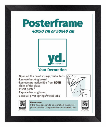 Posterkader 40x50cm Zwart Mat MDF Parma