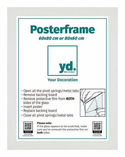 Posterkader 60x80cm Wit Mat MDF Parma
