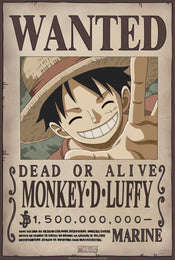 Poster One Piece Wanted Luffy New 2 35x52cm