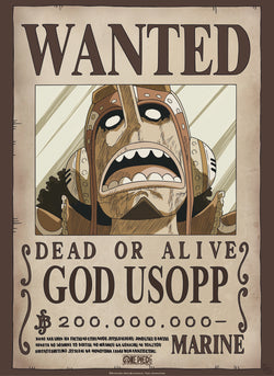 Poster One Piece Wanted God Usopp 38x52cm