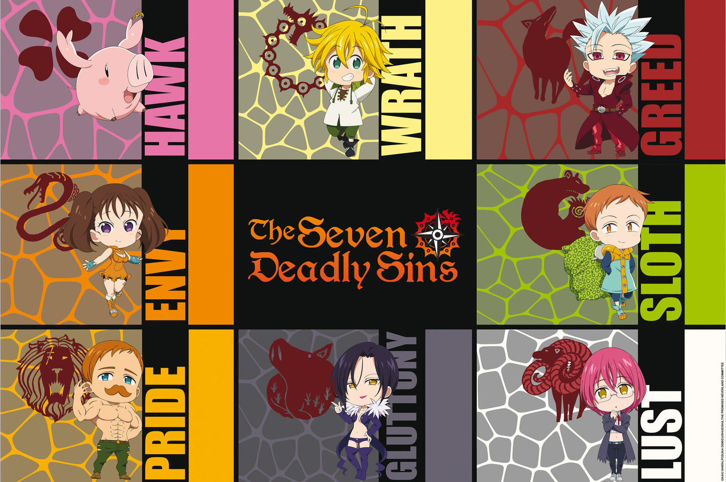 Poster The Seven Deadly Sins S3 Chibi Sins 91.5x61cm
