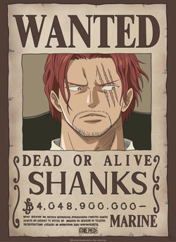 Poster One Piece Wanted Shanks 38x52cm