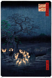 Poster Hiroshige New Years Eve Foxfire 61x91,5cm