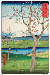 Poster Hiroshige The Outskirts of Koshigaya 61x91,5cm