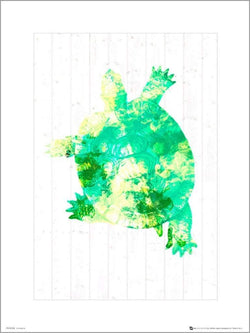 Kunstdruk Seaside Turtle Green 24x30cm