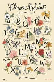 Poster Lily and Val Flowers Alphabet 61x91,5cm