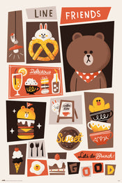 Poster Line Friends Lets Do Brunch 61x91,5cm