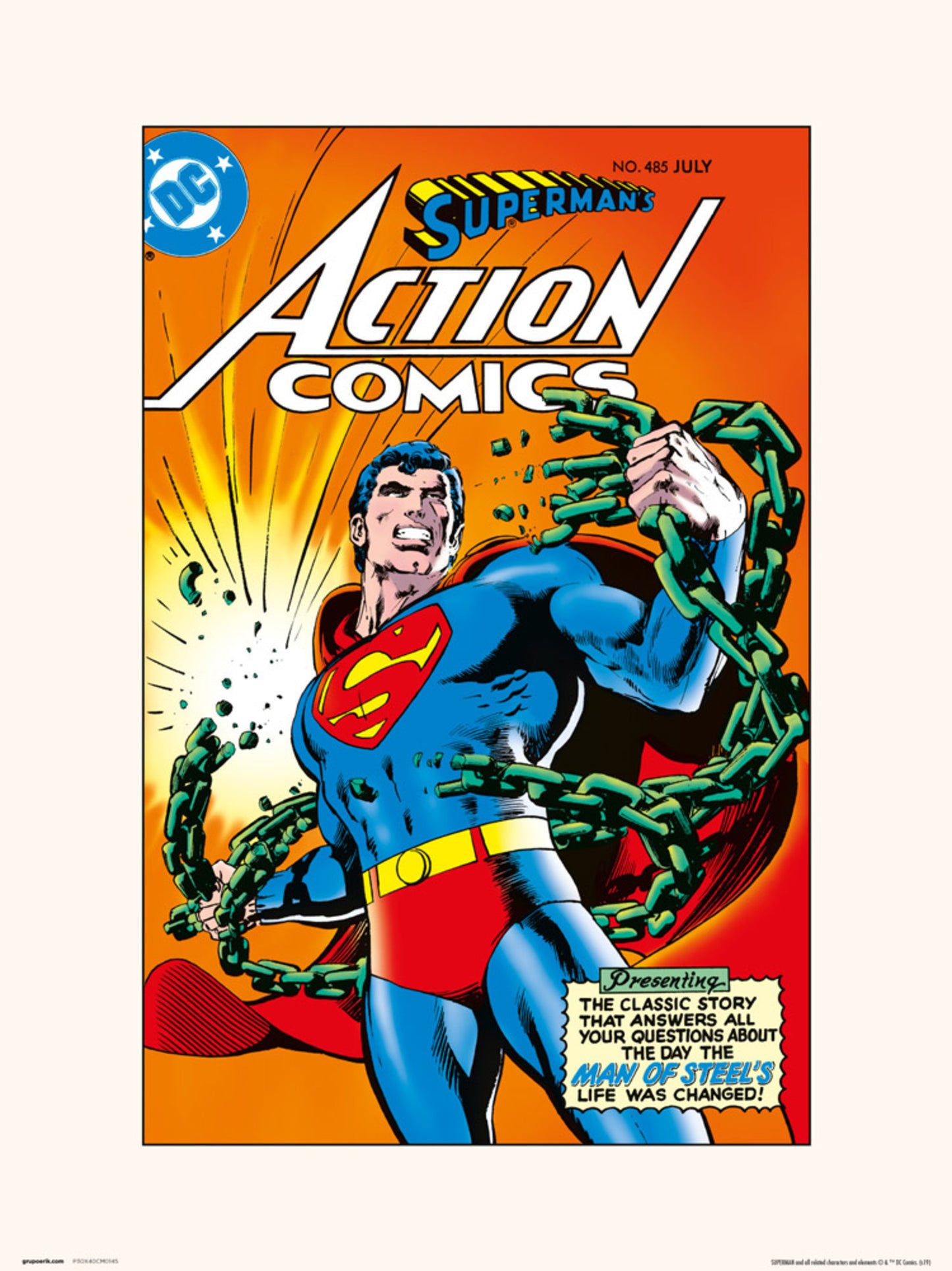 Kunstdruk DC Action Comics 485 30x40cm
