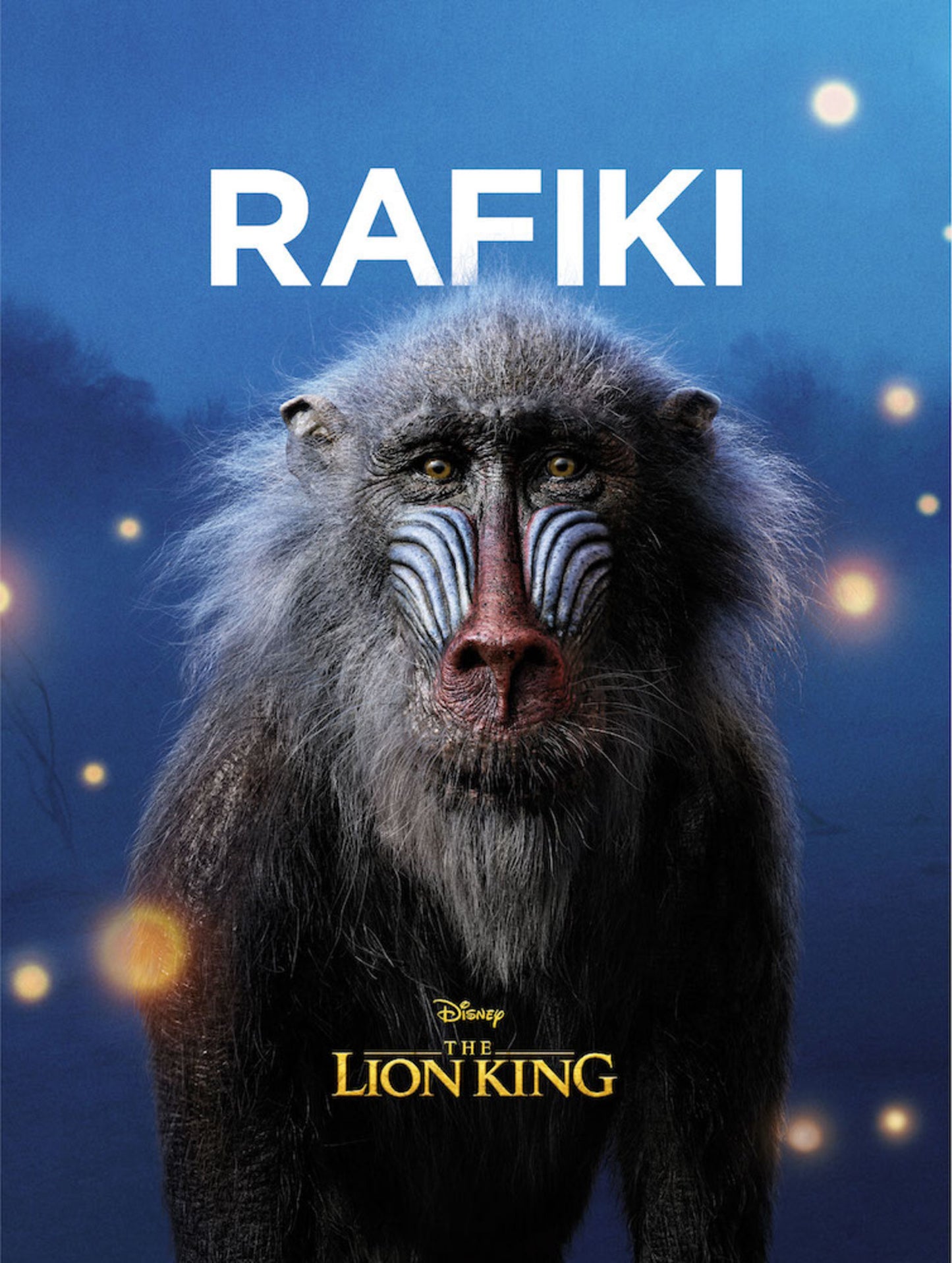 Kunstdruk Disney Lion King Rafiki 30x40cm