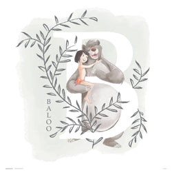 Kunstdruk Disney The Jungle Book 30x30cm