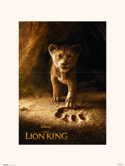 Kunstdruk Disney The Lion King Simba Real Action 30x40cm