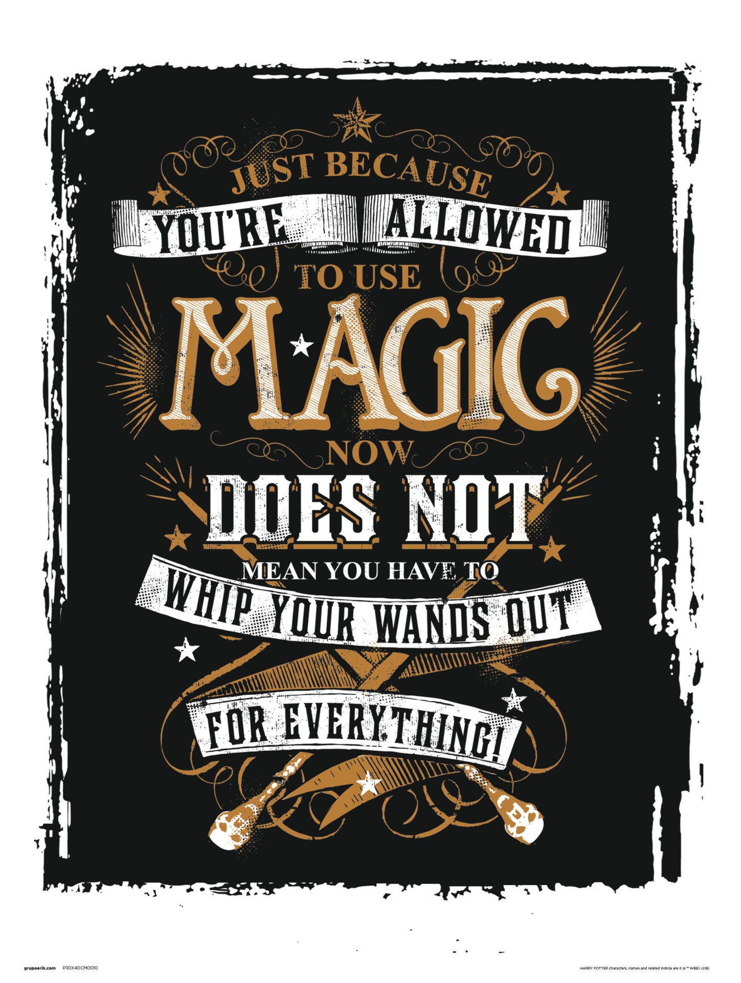 Kunstdruk Harry Potter Magic 30x40cm