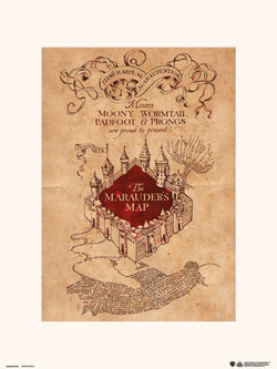 Kunstdruk Harry Potter The Marauders Map 30x40cm