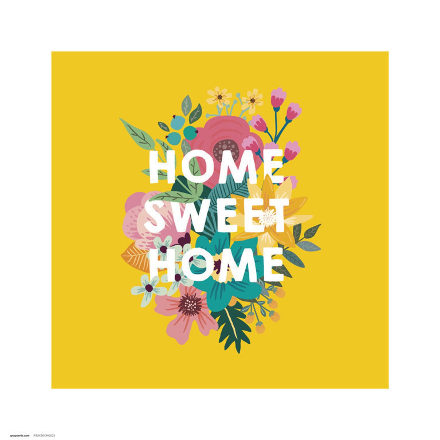 Kunstdruk Loreak Home Sweet Home 30x30cm