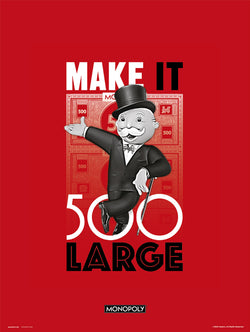 Kunstdruk Monopoly - Make It 500 Large 30x40cm