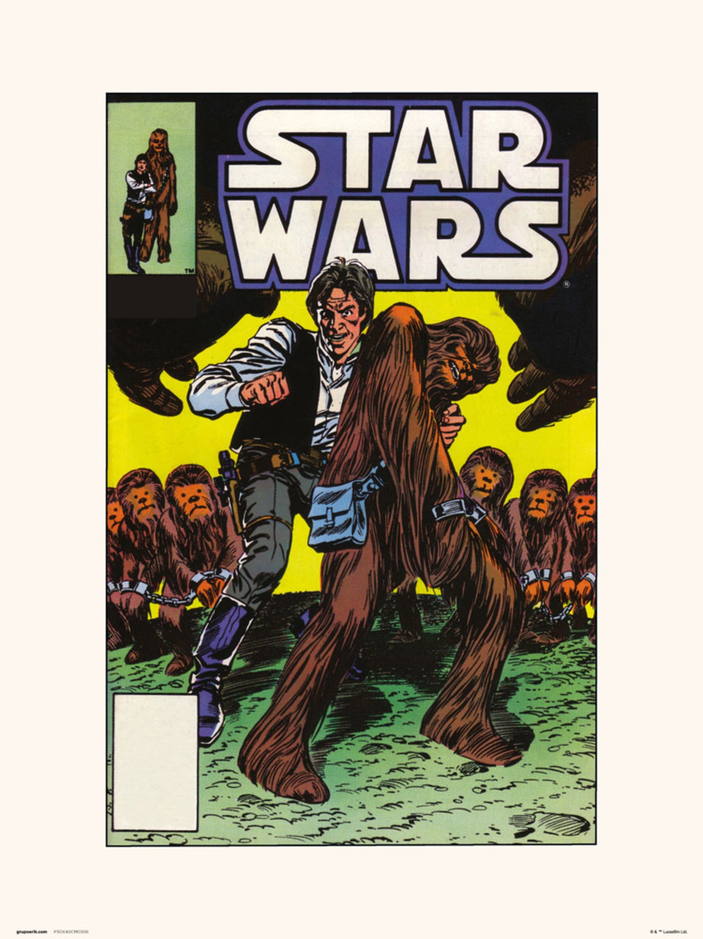 Kunstdruk Star Wars 91 Wookiee World 30x40cm