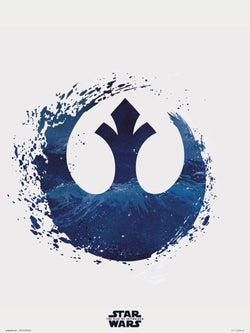 Kunstdruk Star Wars - Episode IX Rebel Logo 30x40cm