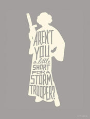 Kunstdruk Star Wars Silhouette Quotes Leia 30x40cm