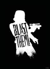 Kunstdruk Star Wars Silhouette Quotes Stormtrooper 50x70cm