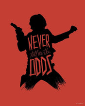 Kunstdruk Star Wars Silhouette Quotes Han Solo 40x50cm