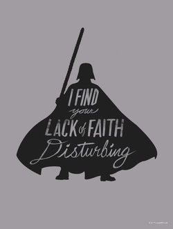 Kunstdruk Star Wars Silhouette Quotes Vader 30x40cm