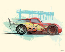 Kunstdruk Cars Lightning McQueen 50x40cm