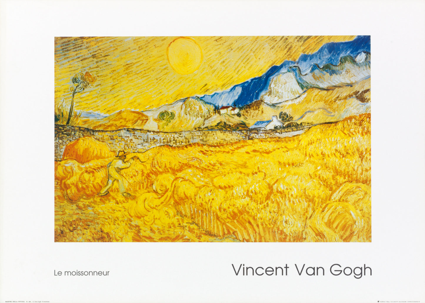 Kunstdruk Vincent Van Gogh - Il Mietitore 70x50cm
