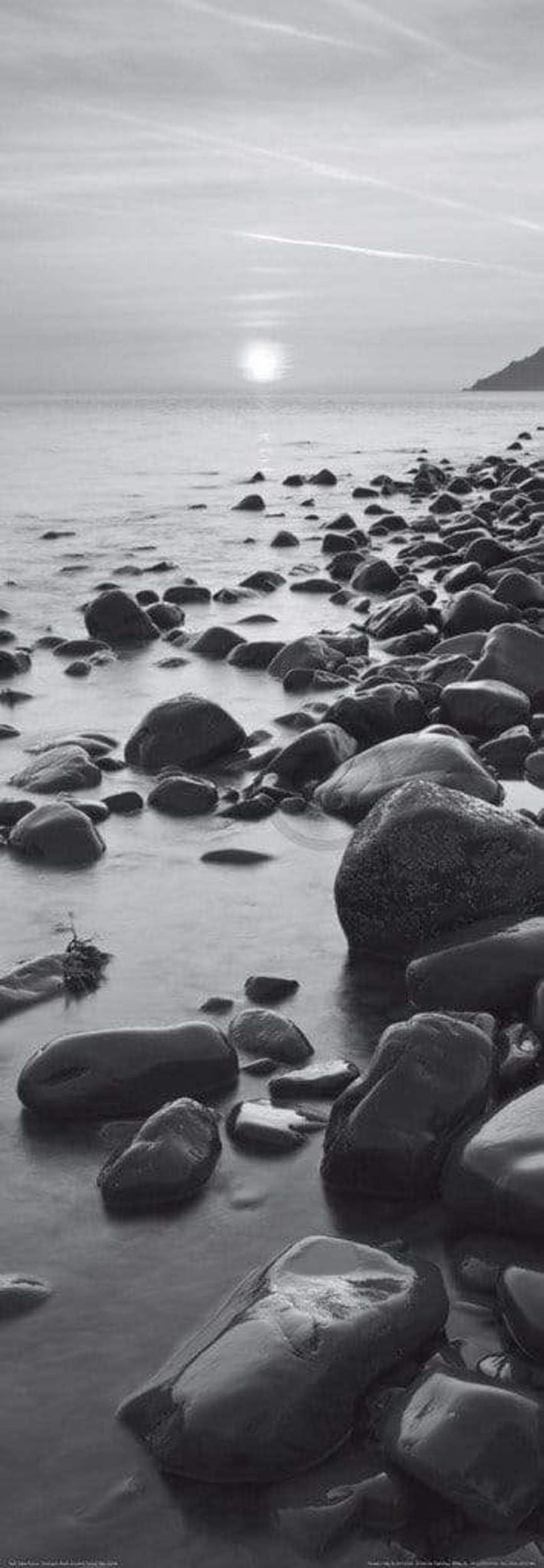 Kunstdruk Adam Burton - Bossington Beach at sunrise 33x95cm