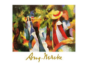 Kunstdruk August Macke - Ragazze sotto gli alberi 70x50cm