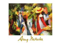 Kunstdruk August Macke - Ragazze sotto gli alberi 70x50cm