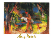 Kunstdruk August Macke - Lesender Mann 80x60cm
