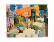 Kunstdruk August Macke - Haus im Garten 71x56cm